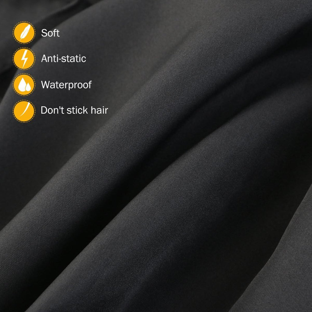 Salon Hairdressing Cape with Viewing Window - Waterproof Silk Cover for Haircut & Color