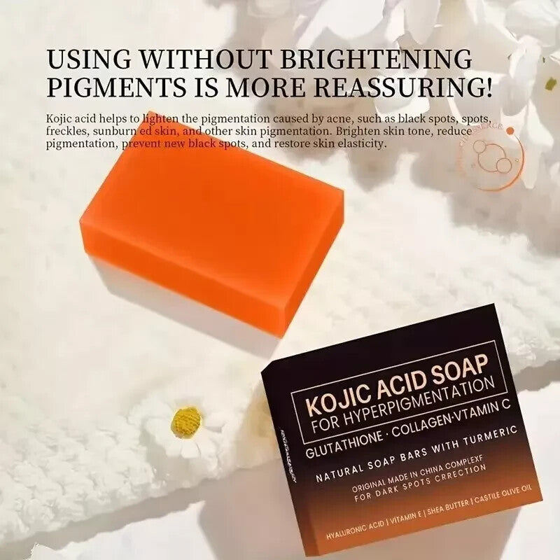 Kojic Acid Dark Spot Correcting Soap Bars with Vitamin C Retinol Collagen