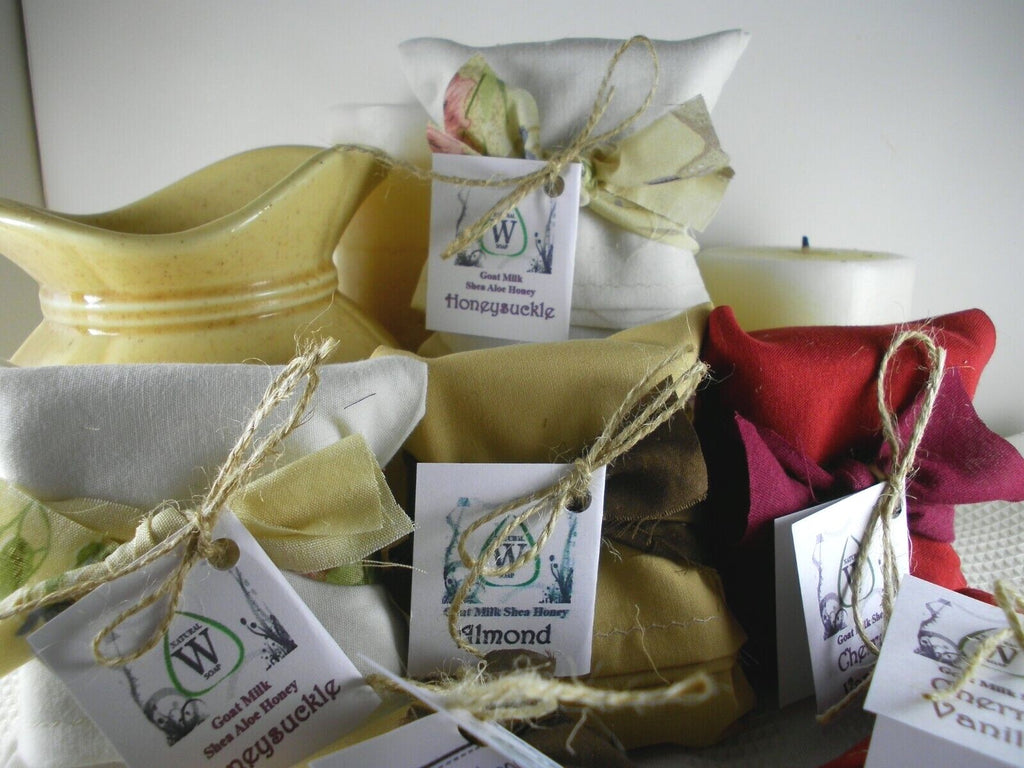 Natural Goat Milk Soap Set of 4 - Handmade with Shea & Honey