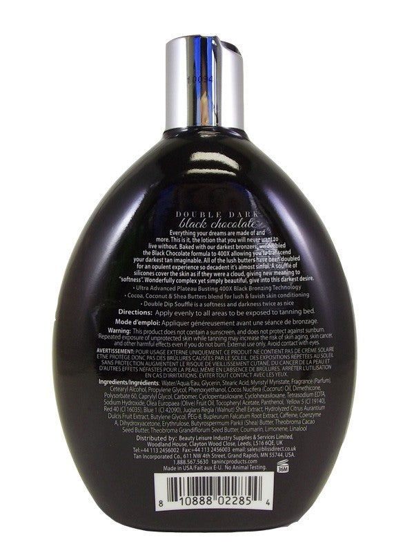 Dark Bronzer Tanning Lotion with Black Chocolate & Shea Butters - 400X Deep Tan