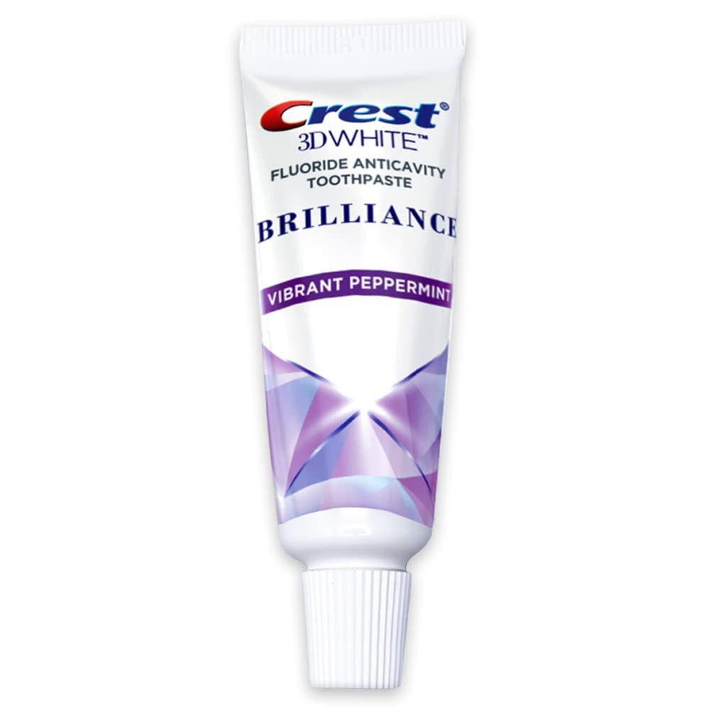 Travel Size Crest 3D White Brilliance Peppermint Toothpaste 4 Pack