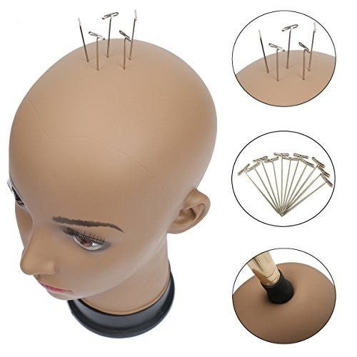22 Inch Brown PVC Mannequin Head for Wig, Hat, Sunglasses Display