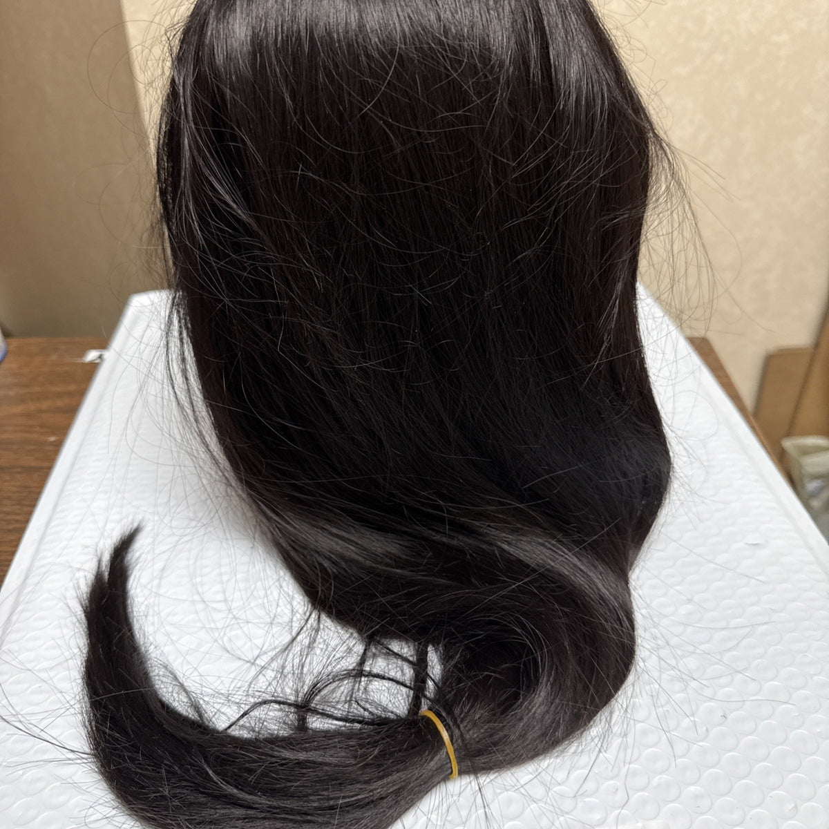 Mannequin Head with Synthetic Hair for Hairdressing Training and Styling Practice
