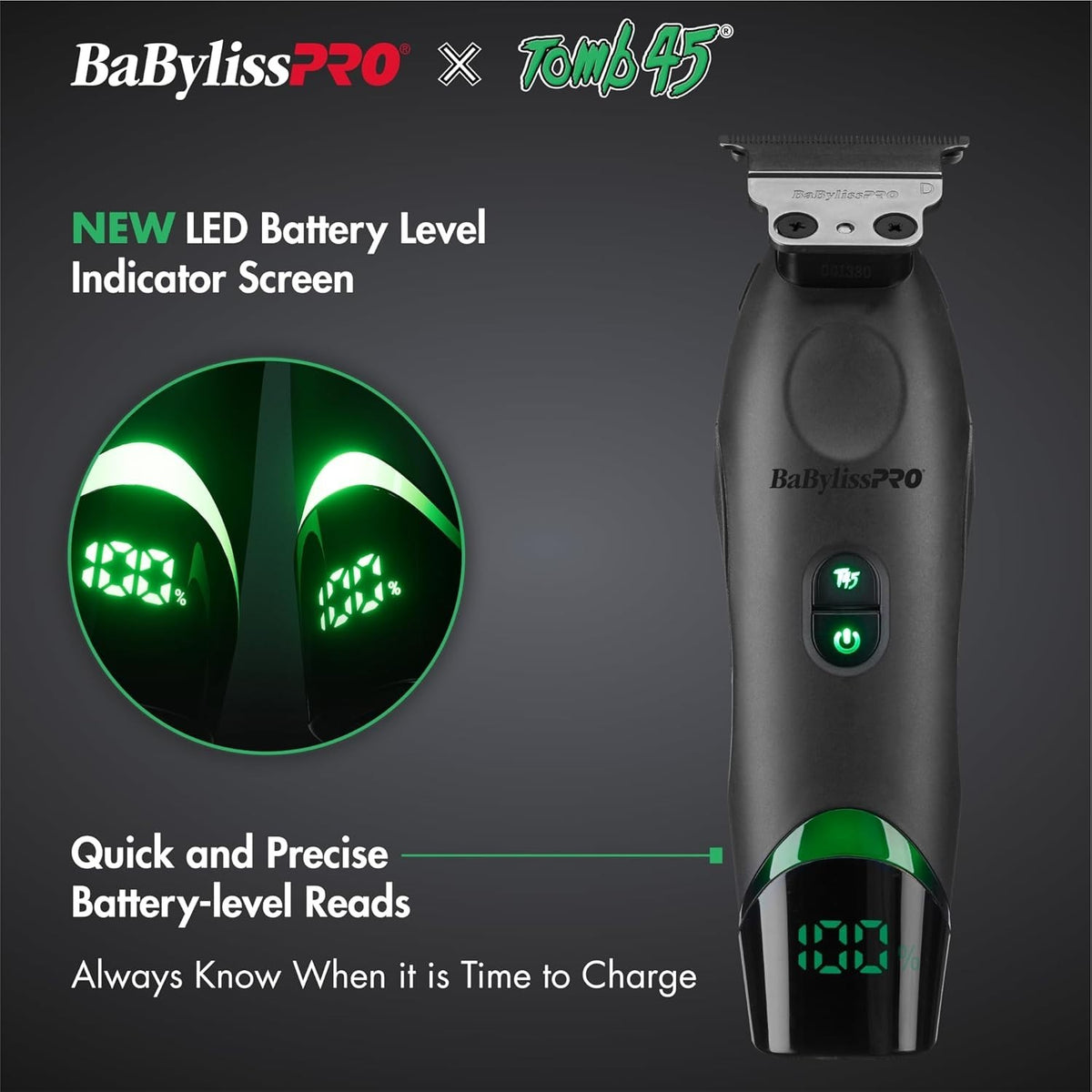 Wireless Charging Lithium-Ion Trimmer FXT45T Zero Gap Hair Clipper