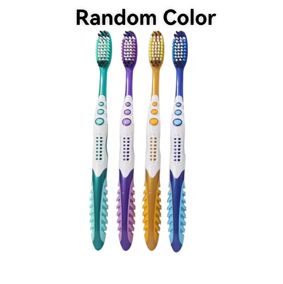 4 Pack Adult Manual Toothbrushes for Oral Cleaning - Soft Bristles, Individually Packaged