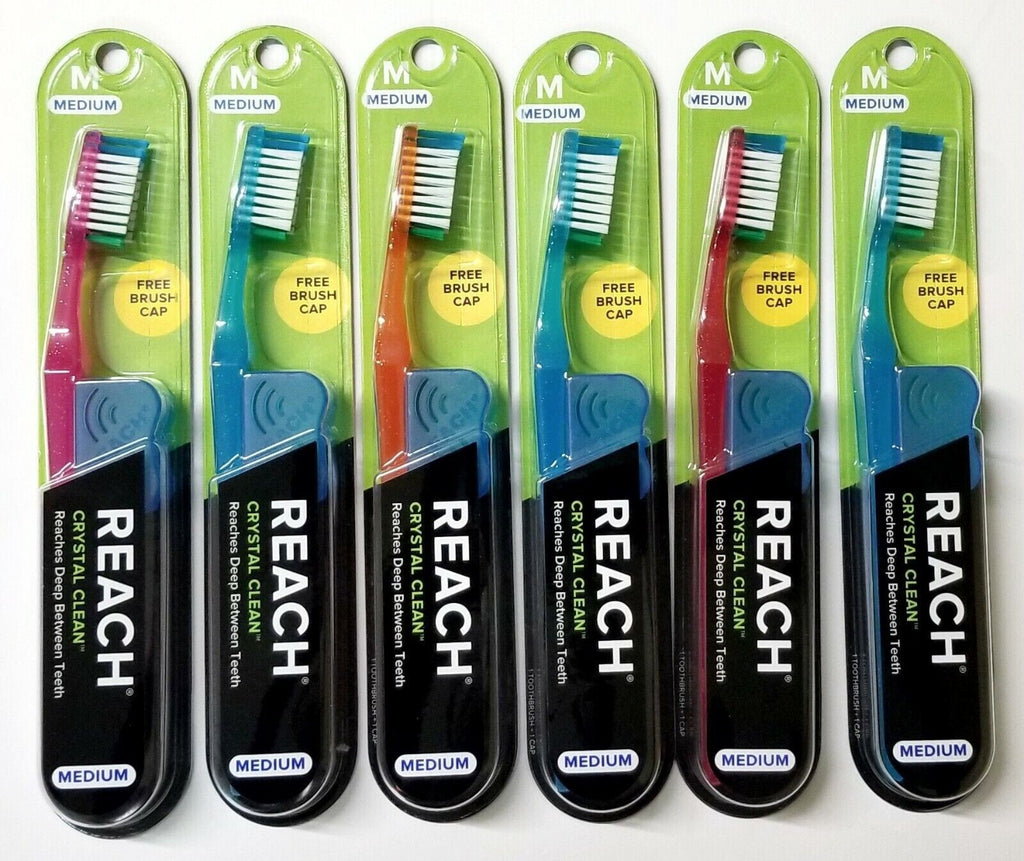 Medium Firm Reach Toothbrush with Multi-Color Bristles - 1 Pack