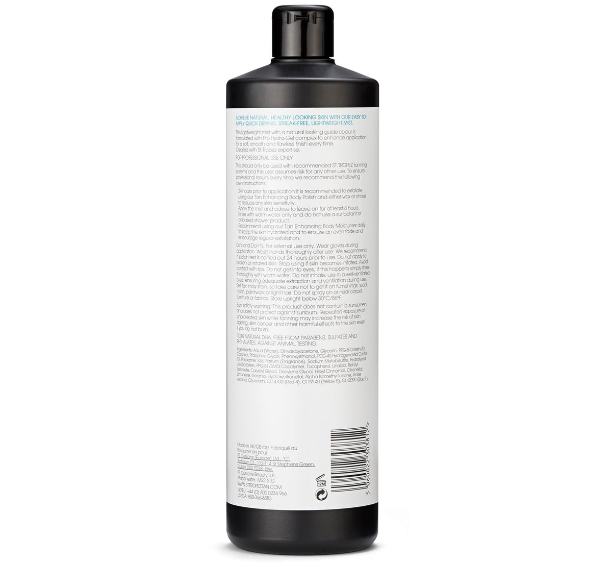 Self Tanning Mist for Face & Body - Hydrating, Fast-Drying, 33.8 Fl Oz