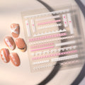 3D Nail Art Stickers White Pink Lace Frame Self-Adhesive Decor