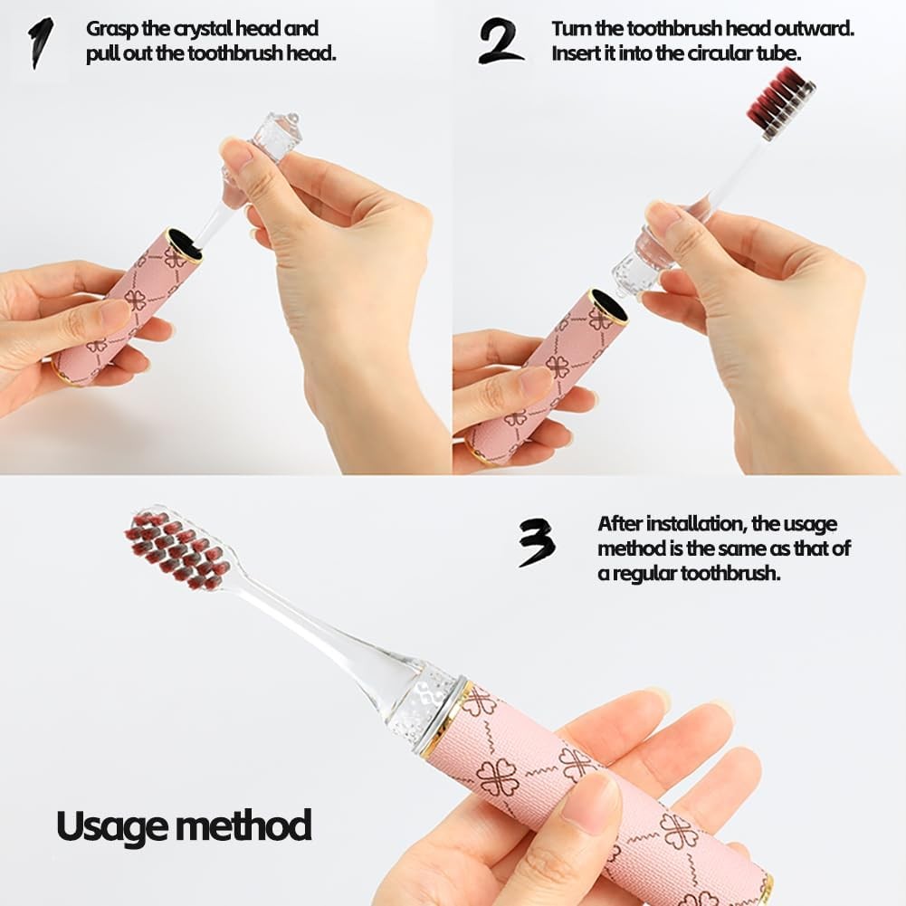 Foldable Travel Toothbrush Set with Compact Head and Case - Mini & Soft Bristles