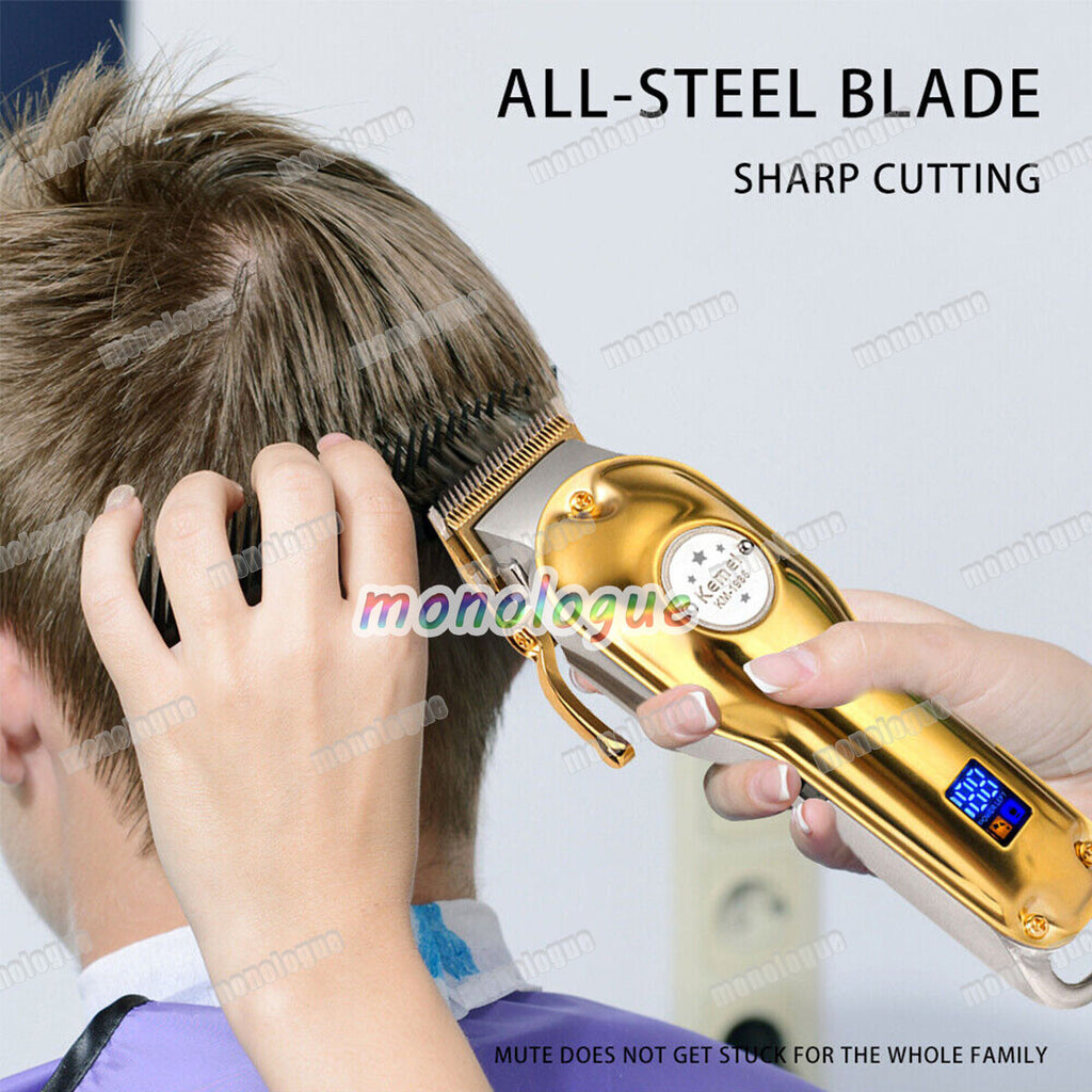 Professional Cordless Hair Clippers Trimmer for Beard & Hair Cutting - All Metal Body