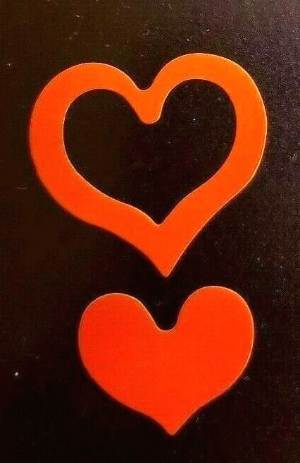 3-Way Heart Tanning Body Stickers - Red Heart Decals for Skin Art