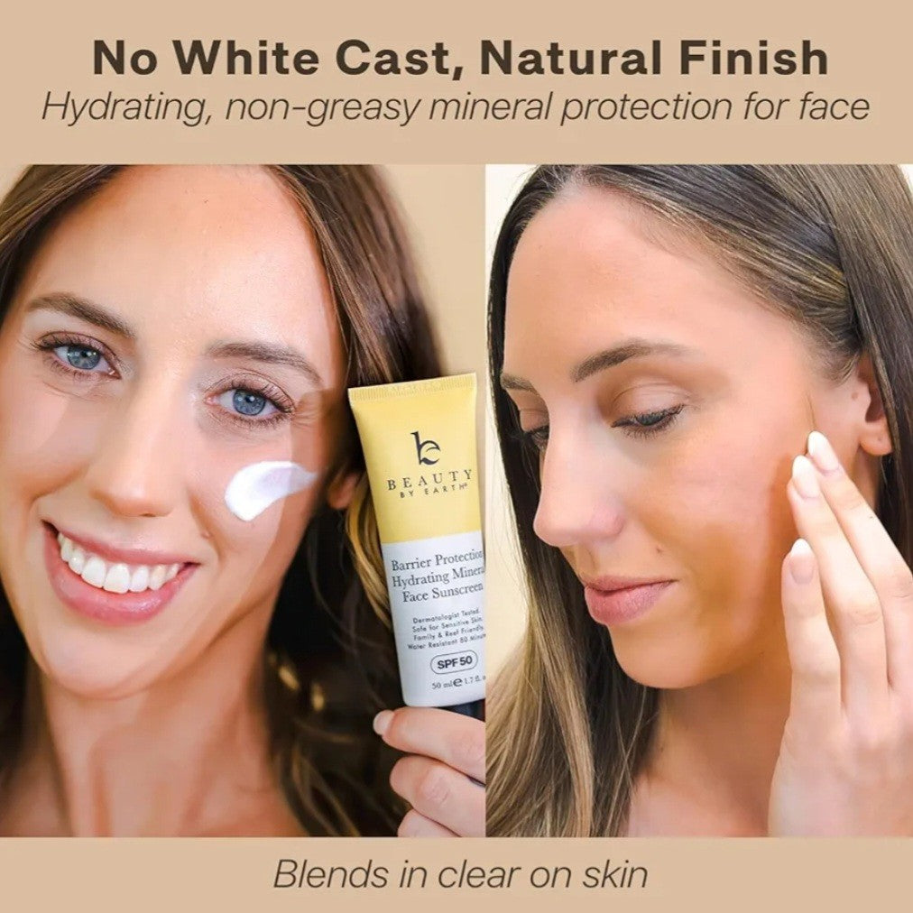Mineral Sunscreen SPF 50 for Face, Reef Safe, Non-Greasy, Hydrating Protection