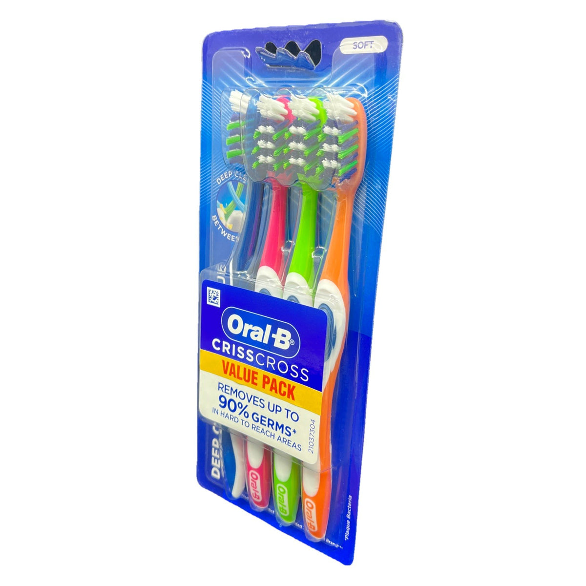 Oral-B Pro CrissCross Soft Manual Toothbrushes 4 Pack - Plaque Removal