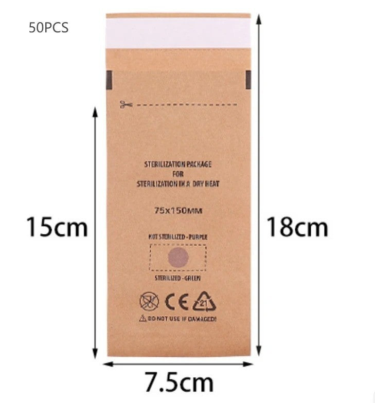 Disposable Nail Sterilizer Bags for Manicure & Salon Disinfection 50-100PCS