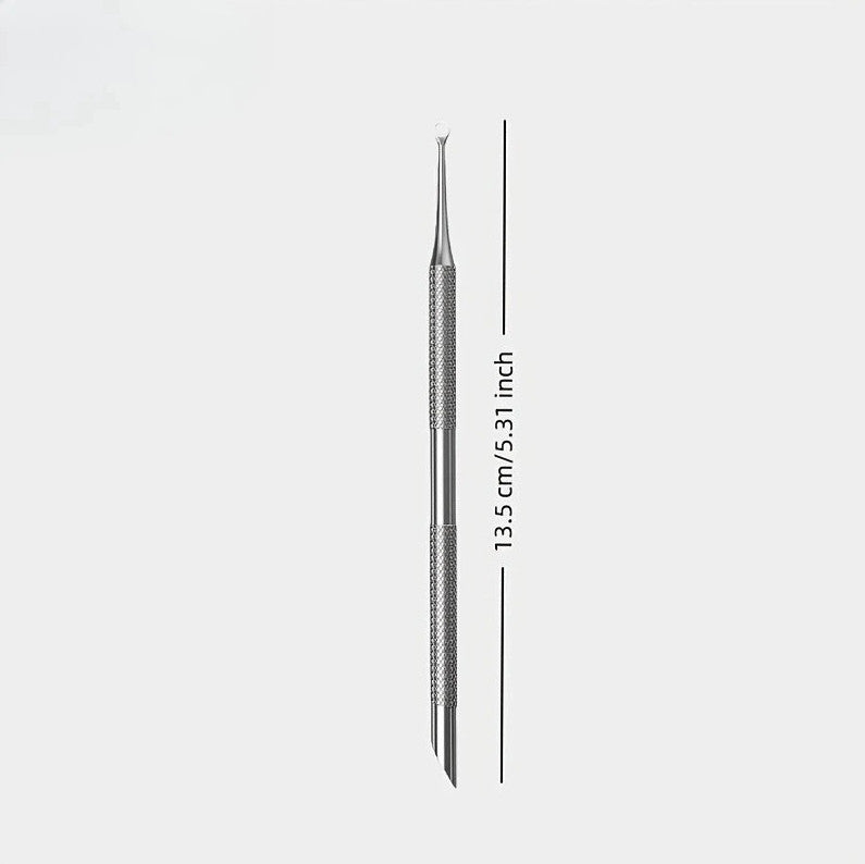 2-Piece Stainless Steel Cuticle Remover Nail File & Grooming Set