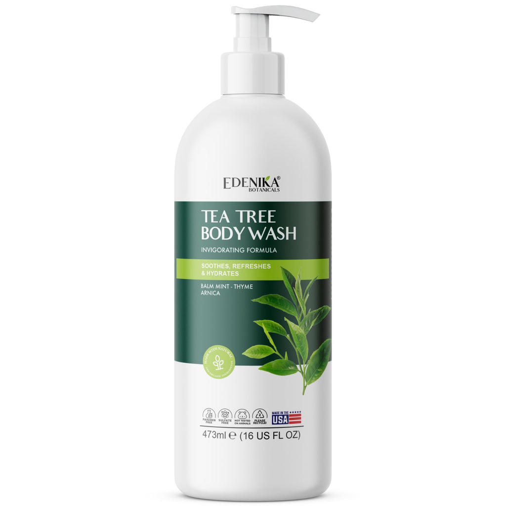 Tea Tree Body Wash for Itch Relief & Antifungal Cleansing - Organic & Sulfate-Free
