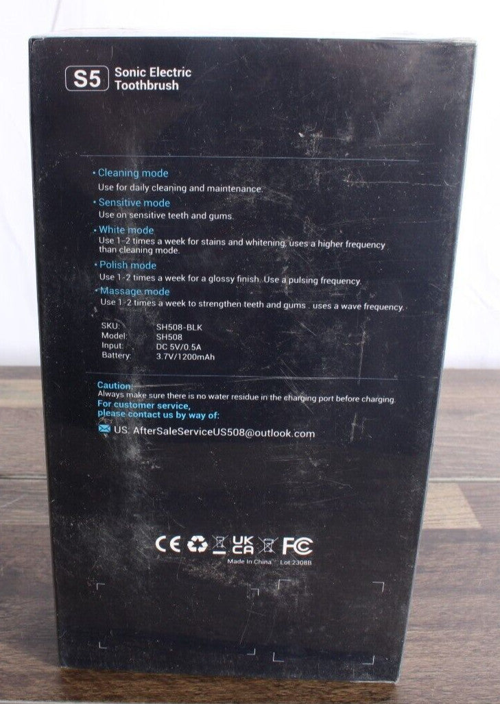Rechargeable Sonic Electric Toothbrush with 5 Modes & 8 DuPont Heads