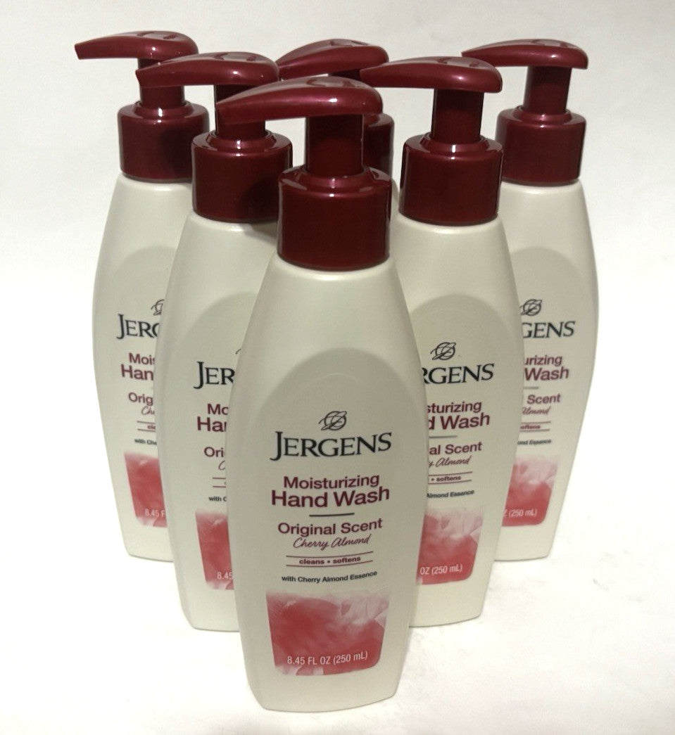 Jergens Cherry Almond Hand Wash Liquid Soap - 8.45 oz Pack of 6