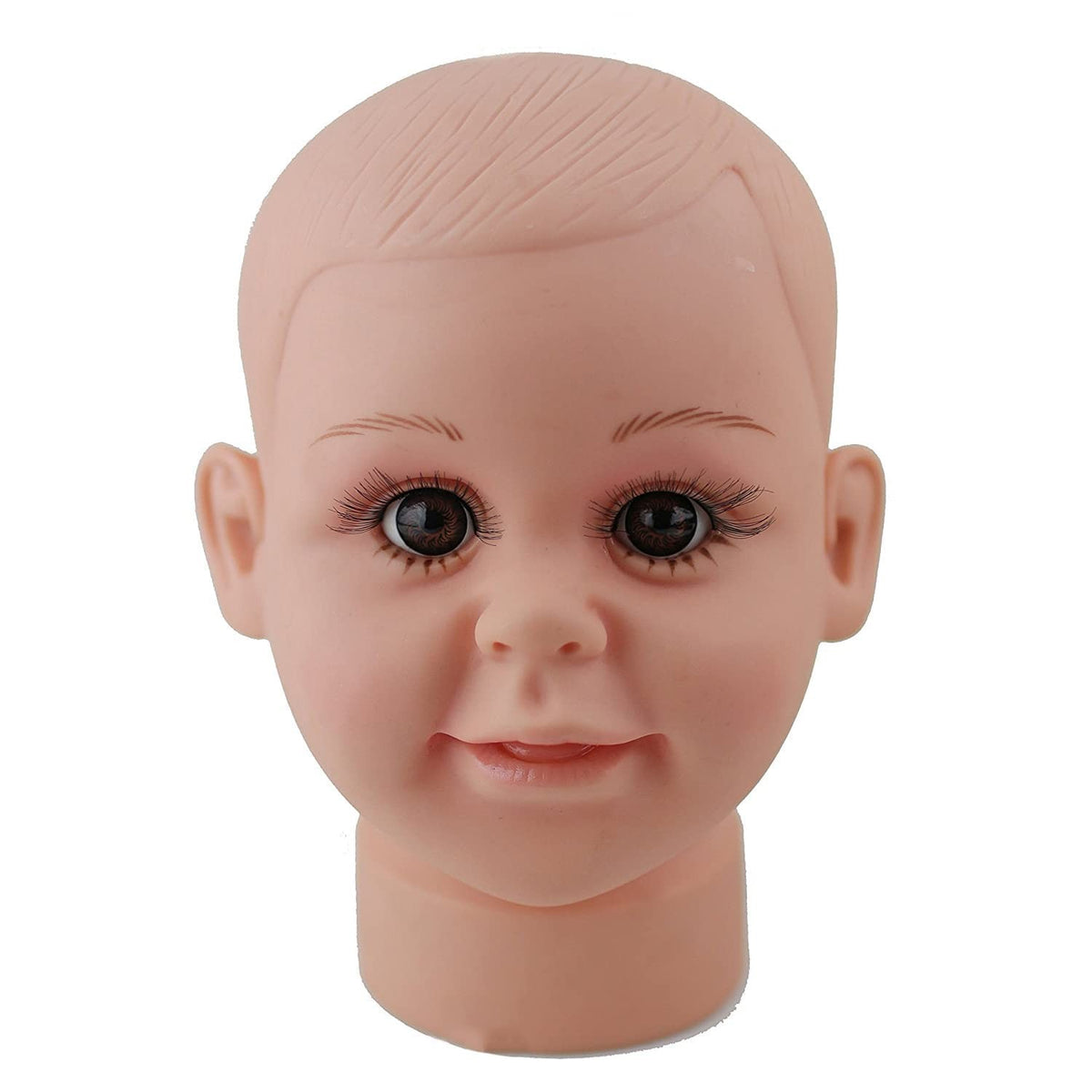 Baby Girl Mannequin Head for Wig and Hat Display - Silicone Cosmetology Mannequin
