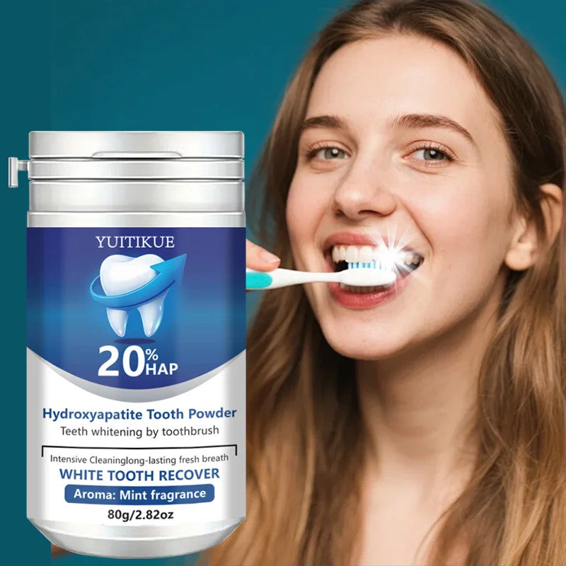 Enamel Repair Tooth Powder with Whitening Hydroxyapatite Deep Cleaning Fresh Breath