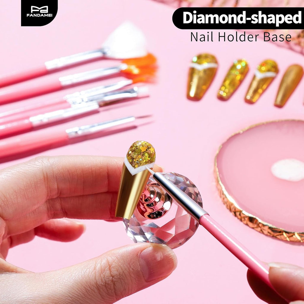 Nail Art Tools Kit with Brushes Dotting Tools & Palette for DIY Nails