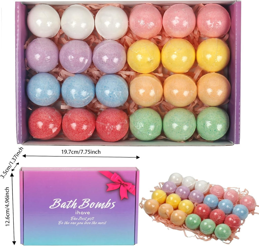 Kids Bath Bombs with Surprise Dolls - 24 Pack Safe Bubble Bath Set