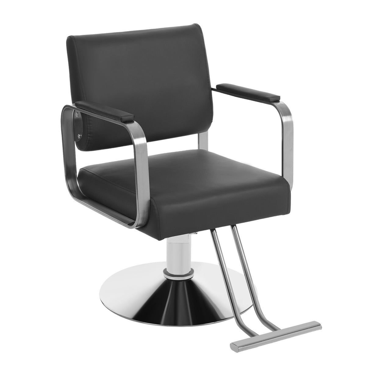 Modern Rotatable Salon Barber Chair with Adjustable Height and Durable PU Upholstery