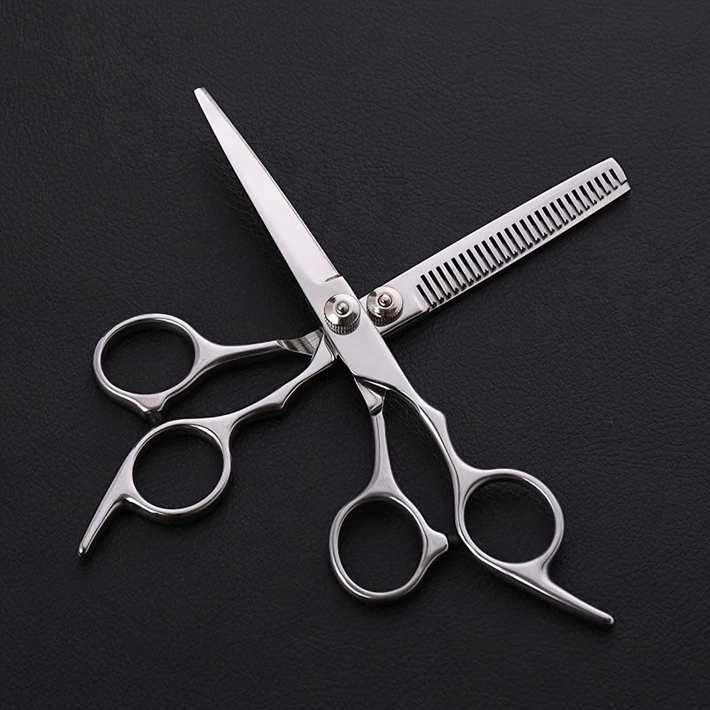 Professional Hair Cutting Scissors Set - Thinning & Barber Shears, 2 Pieces
