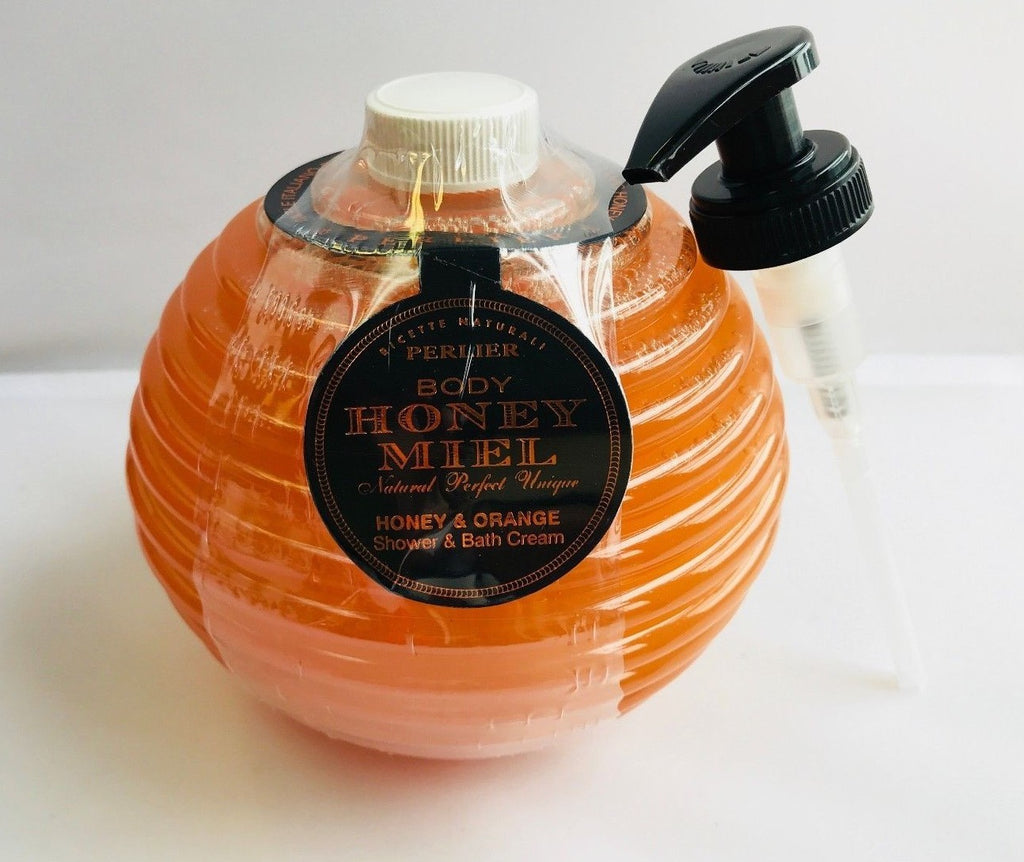 Honey & Orange Bath & Shower Cream - 33.8 oz Organic Italian Honey Gift Set