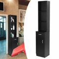 Salon Hair Styling Station Cabinet with Storage Shelves and Lockable Drawers