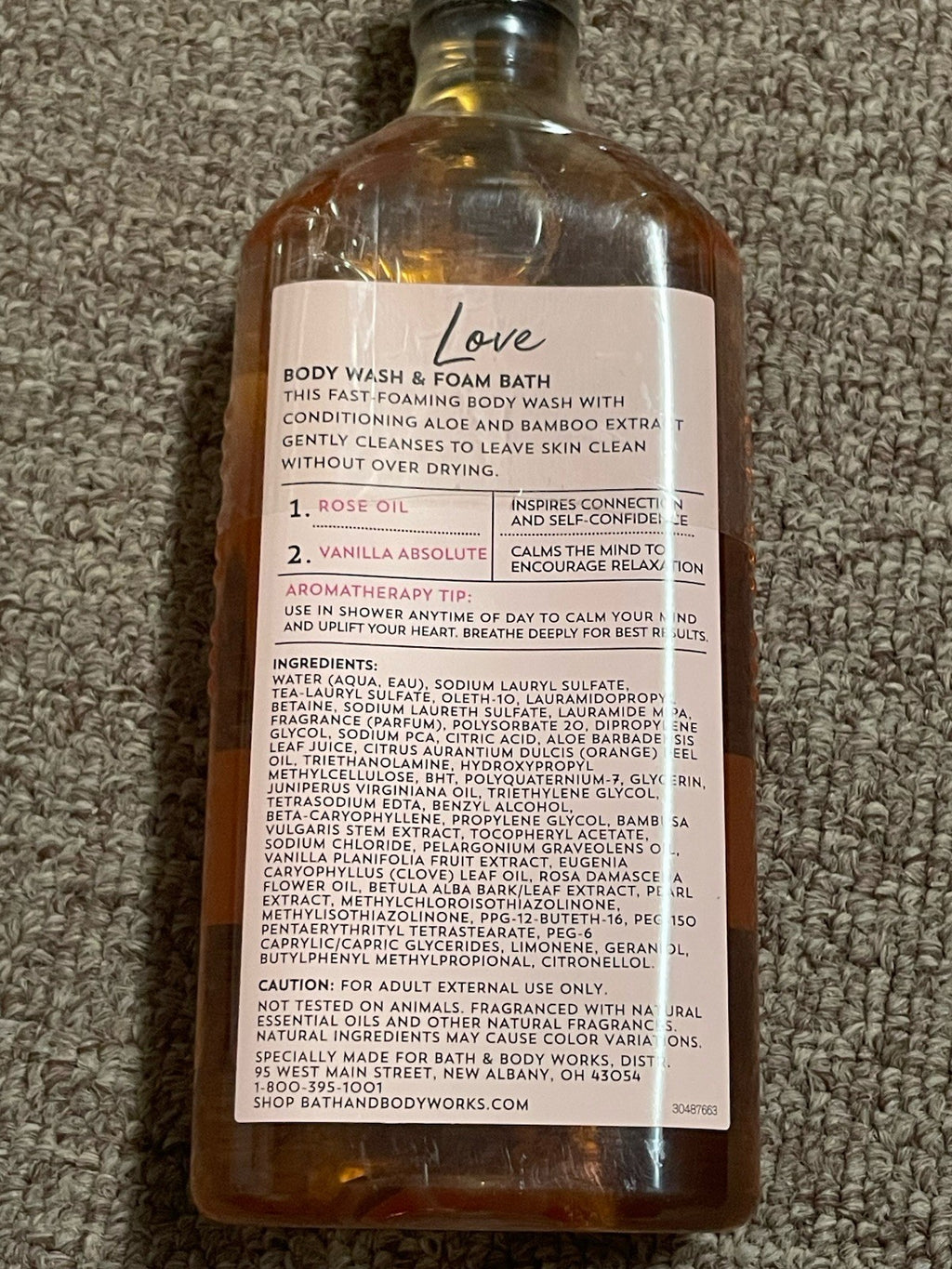 Rose Vanilla Aromatherapy Body Wash Foam Bath Sealed - Bath & Body Works