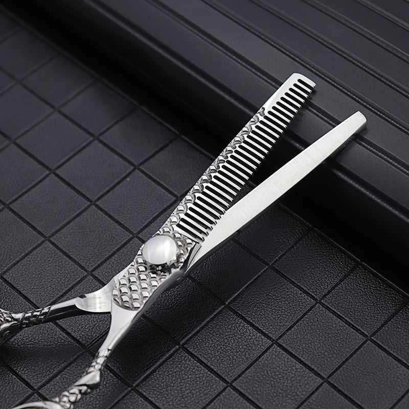 Professional Haircut Scissors 6 Inch Japan Steel Thinning Shears - Sharp & Ergonomic