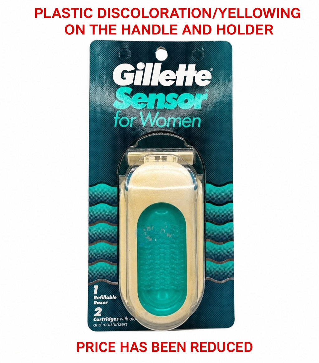 Gillette Sensor Women's Razor Handle with 2 Refills - All White, Vintage
