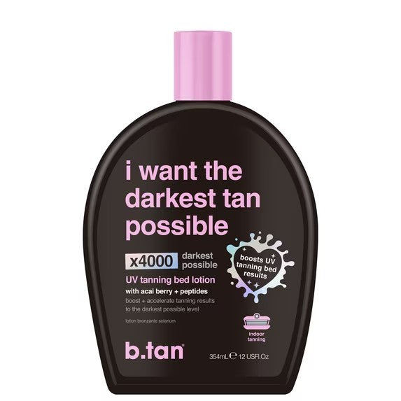 Dark Tanning Bed Lotion with Peptides & Acai Berry - 12 Fl Oz