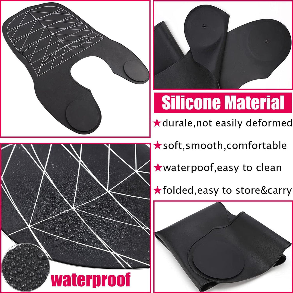 Hair Cutting Guide Collar Silicone Waterproof 21.5x16.5in for Salons & Home
