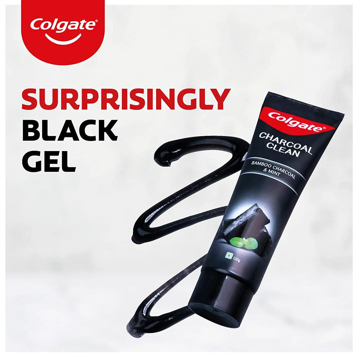 Colgate Charcoal Clean Black Gel Toothpaste 240g with Bamboo & Mint