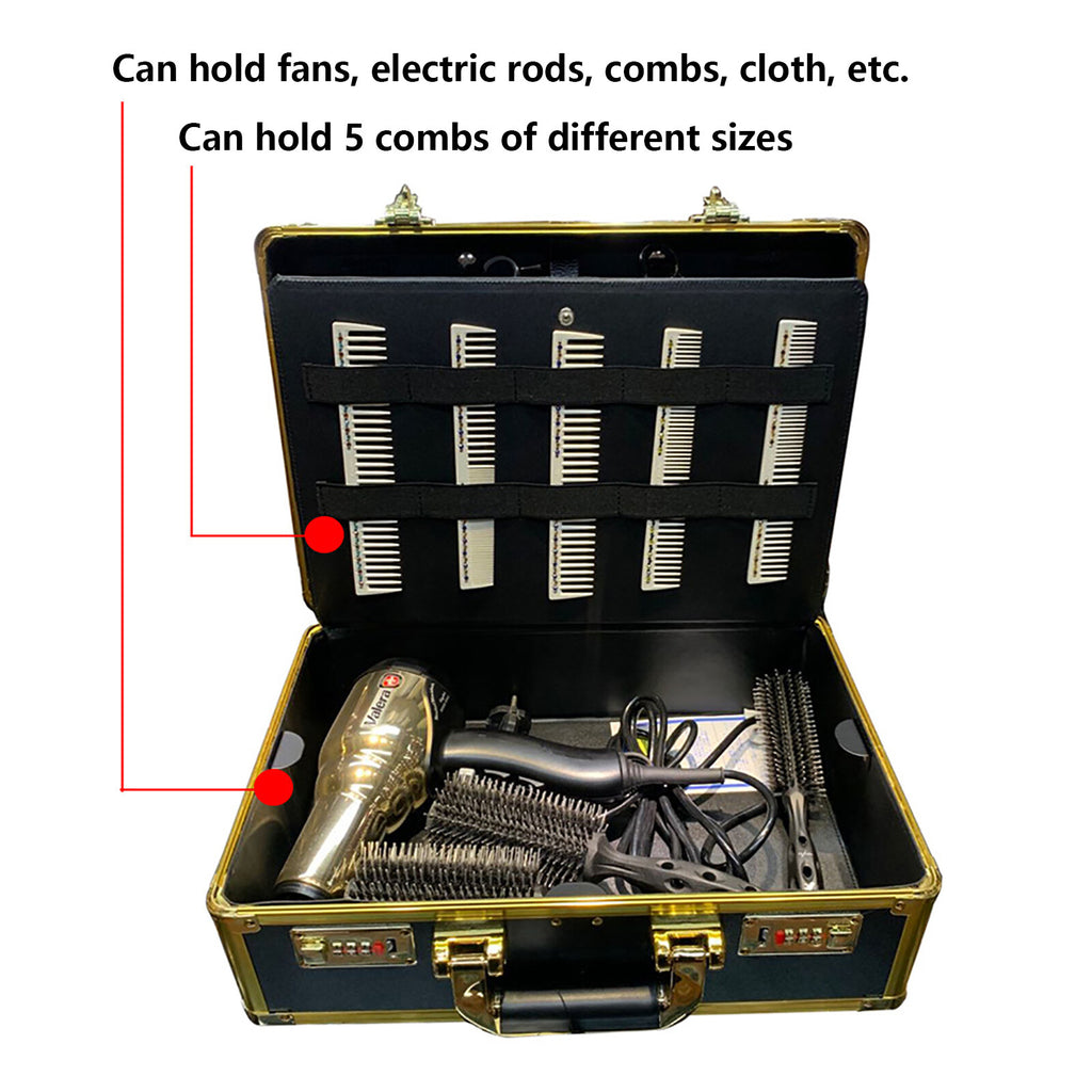 Portable Barber Tool Organizer Case with Locking Compartments for Travel and Salon Use