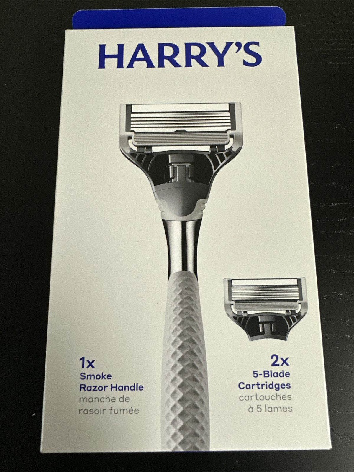 Harry's Smoke Razor with 2x 5-Blade Cartridges No-Slip Grip