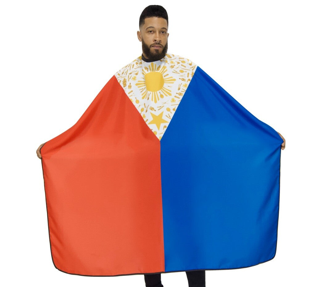 Cultural Flag Barber Cape for Hair Styling, Waterproof & Durable