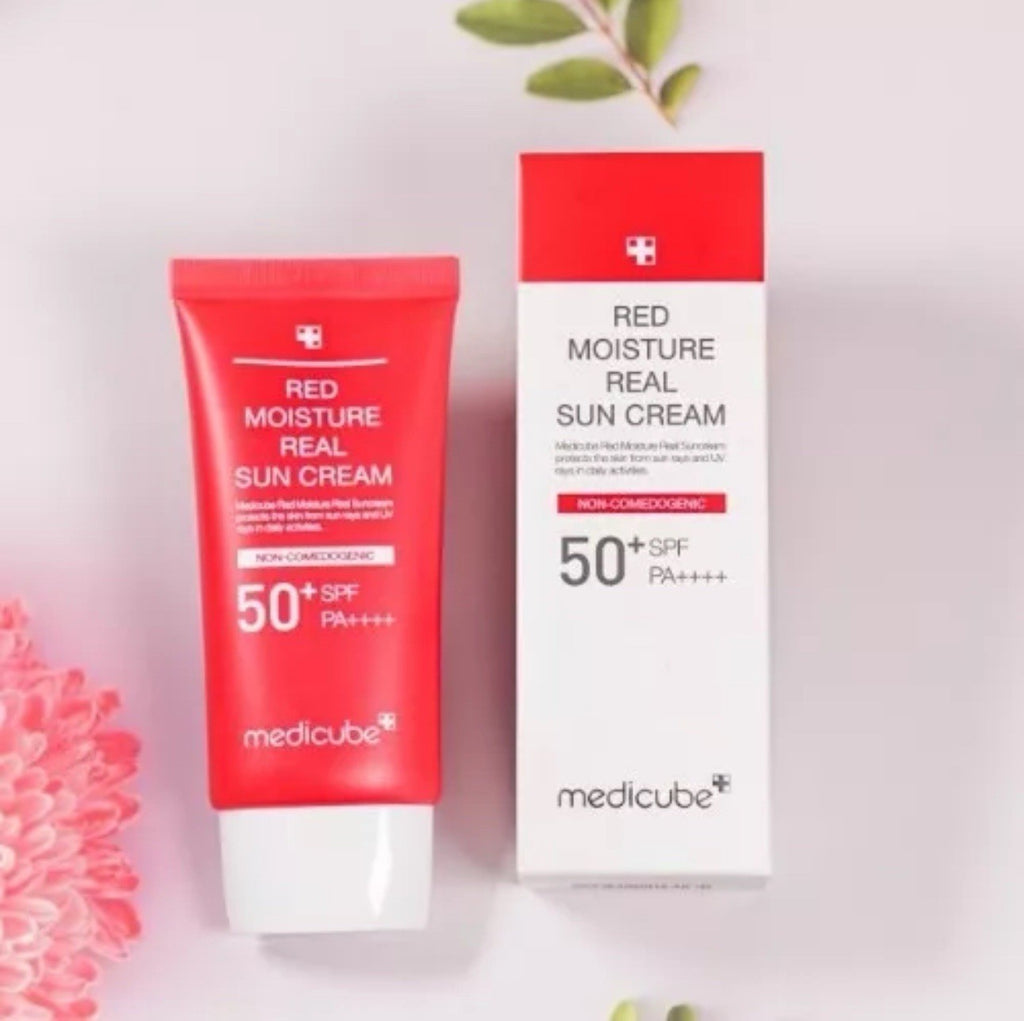 MEDICUBE Red Moisture Sun Cream SPF50+ PA++++ 50ml - Hydrating UV Protection for All Skin Types