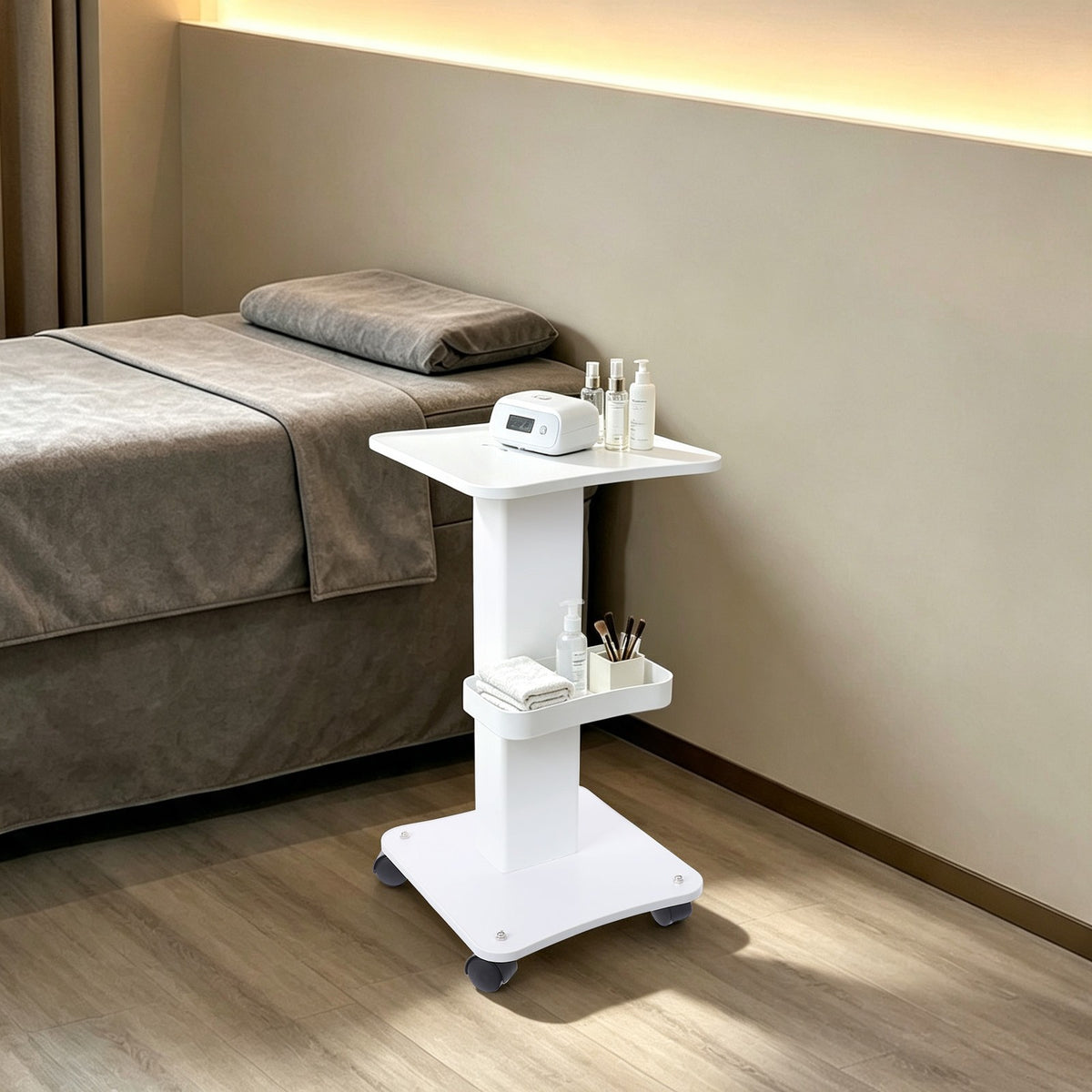 3-Tier Beauty Salon Trolley Cart with Wheels - Mobile Spa & Salon Organizer