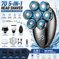 Electric Head Shaver for Bald Men 5-in-1 Cordless Razor Wet & Dry Grooming