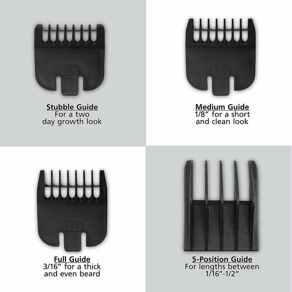 Cordless Nose Ear & Body Hair Trimmer Set with Multiple Guides and Bonus Personal Trimmer