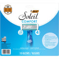 Disposable Razor for Women - 4 Blades, Flexible Pivoting Head, 10 Pack