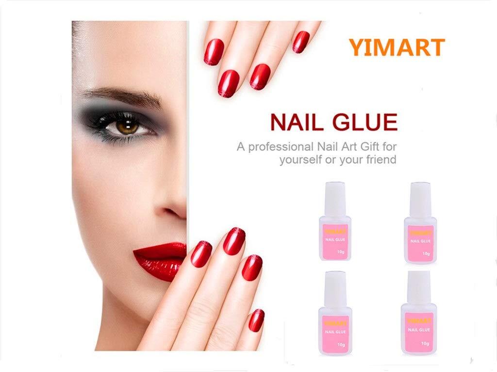 4-Pack Acrylic Nail Glue with Strong Adhesion and Easy Application