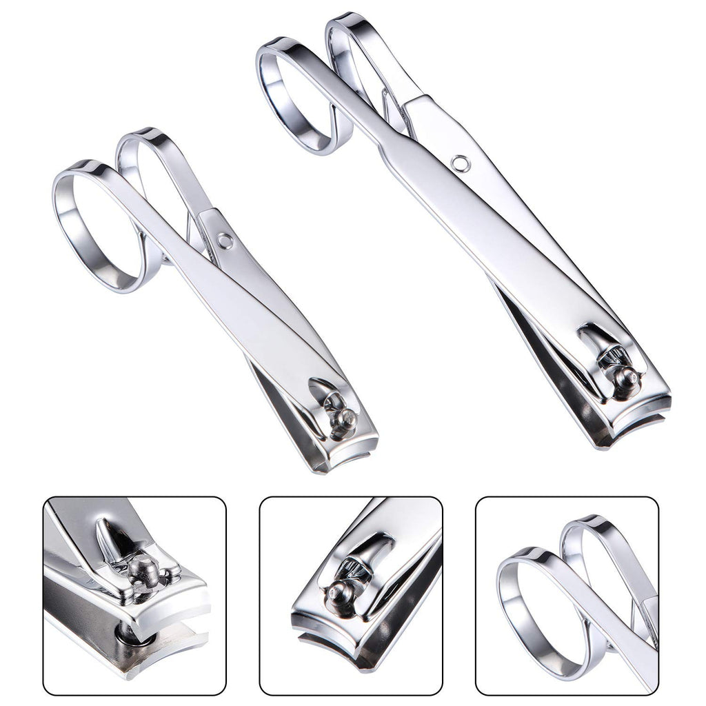 Long Handle Fingernail and Toenail Clippers Set - Easy Grip for Seniors