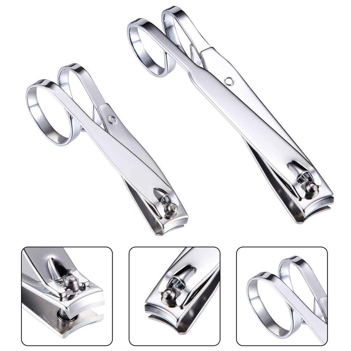 Long Handle Fingernail and Toenail Clippers Set - Easy Grip for Seniors