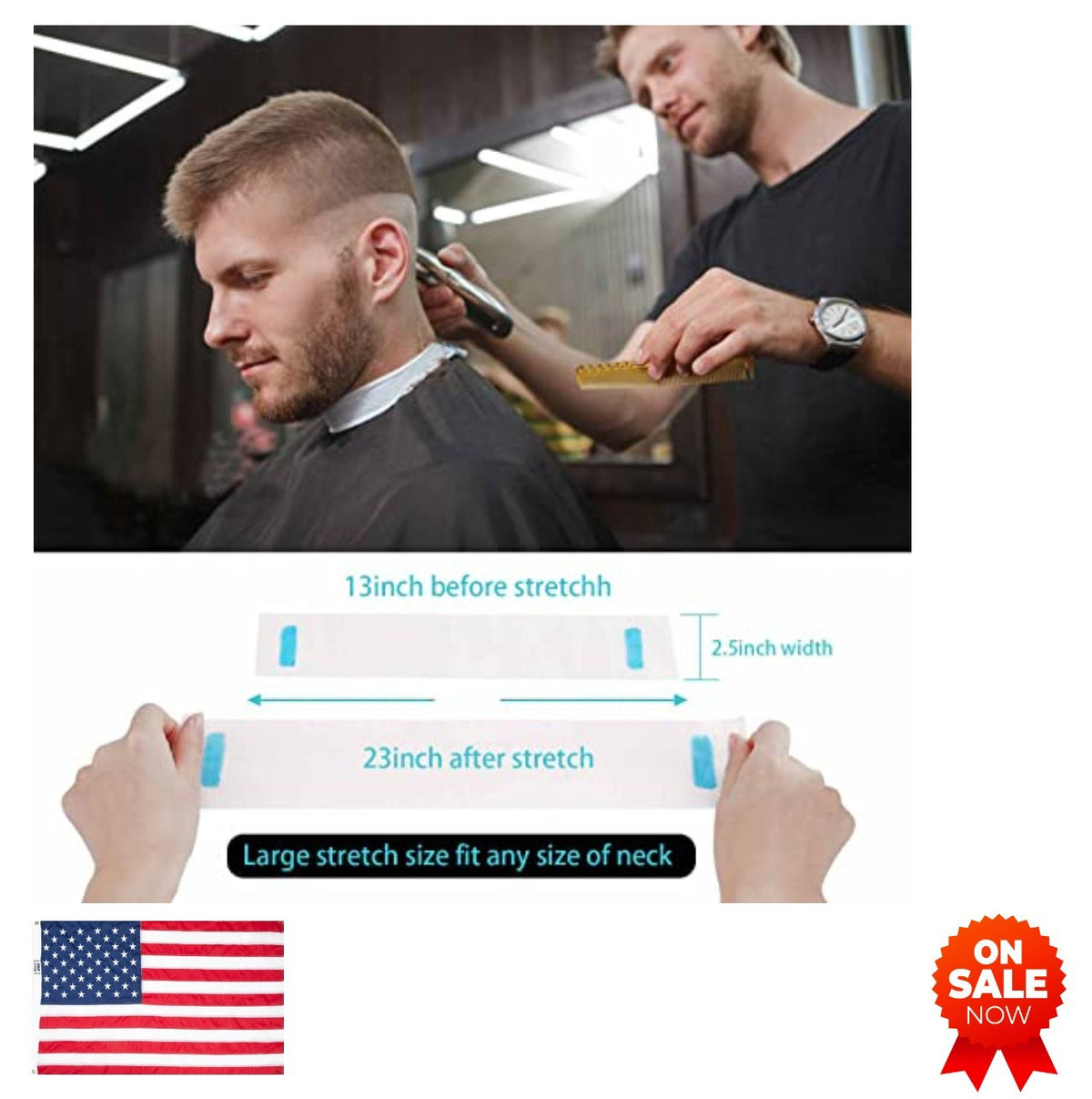 Disposable Neck Strips 5 Rolls 500 Count for Hair Salons and Barbershops