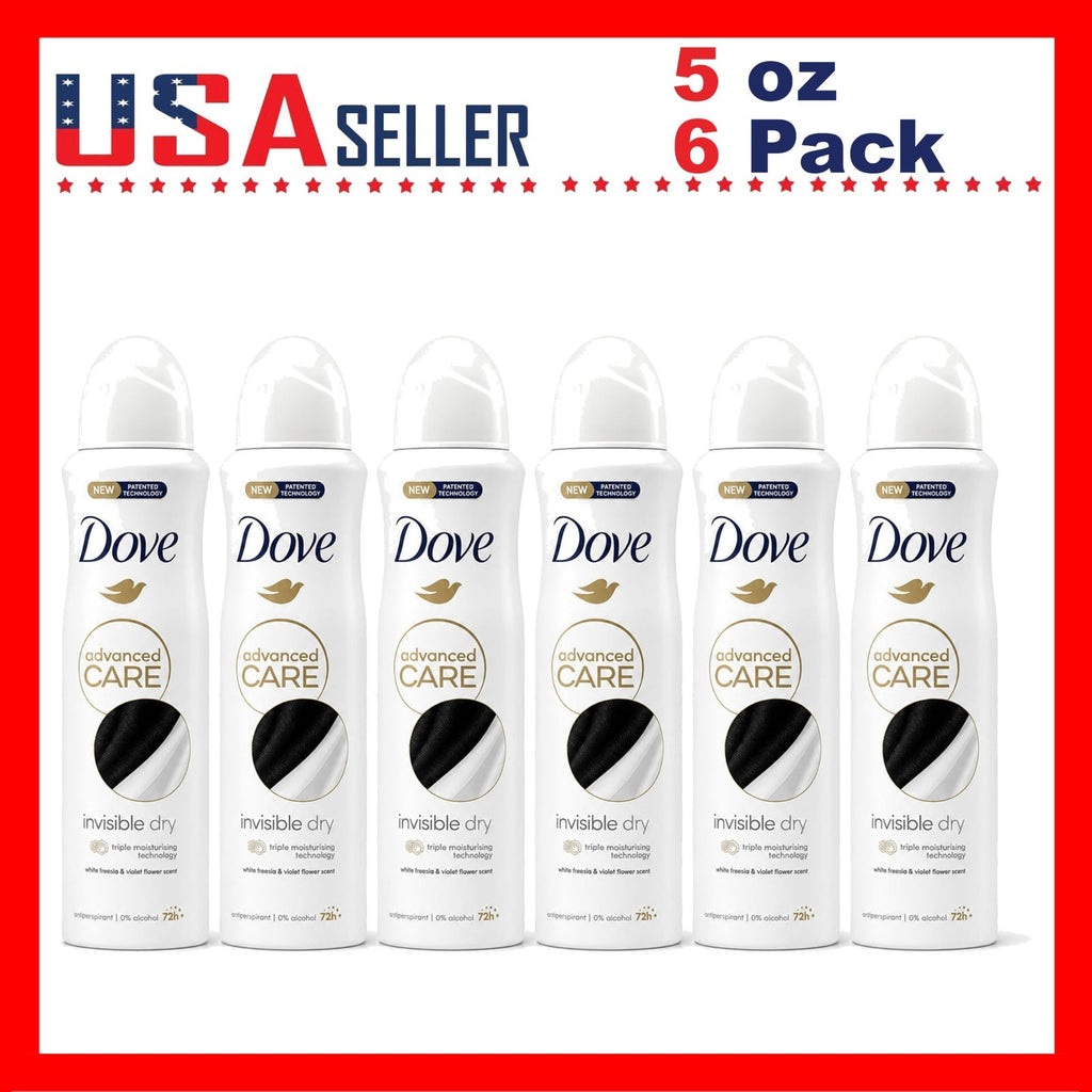 Dove Invisible Dry Antiperspirant Deodorant Spray for Women 150ml Pack of 6