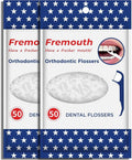 Orthodontic Floss Picks for Braces – 100 Count Dental Flossers